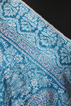 Hand Embroidered Sozni Shawl - Purmattan Jaama - Zooni Cashmere Originals