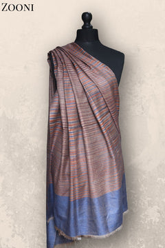 Hand Woven Plain Shawl - Stripes