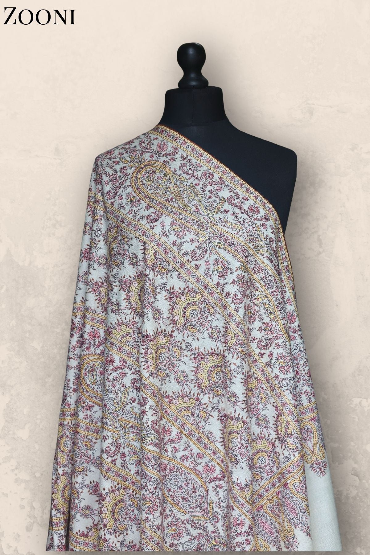 Hand Embroidered Sozni Shawl - Jaama