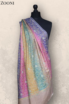 Hand Embroidered Sozni Shawl - Gradient