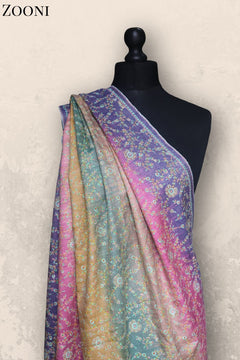 Hand Embroidered Sozni Shawl - Gradient