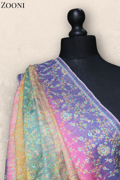 Hand Embroidered Sozni Shawl - Gradient