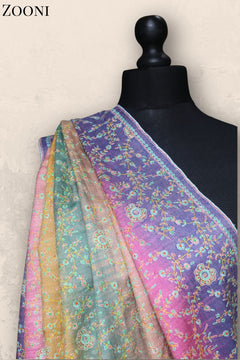 Hand Embroidered Sozni Shawl - Gradient